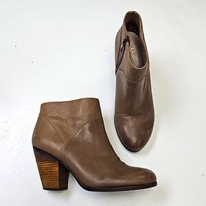 Vince Camuto Taupe Leather Ankle Booties